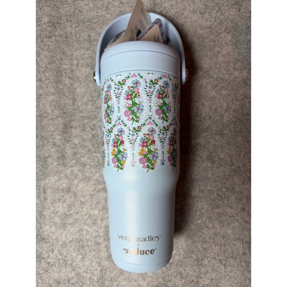 Vera Bradley X Reduce Chiller Go 24oz Tumbler Garden Paisley Blue